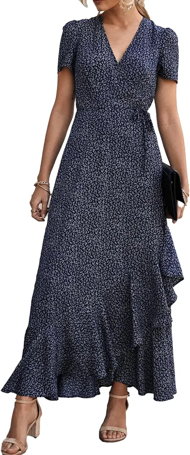 PRETTYGARDEN Boho Floral Maxi Dress