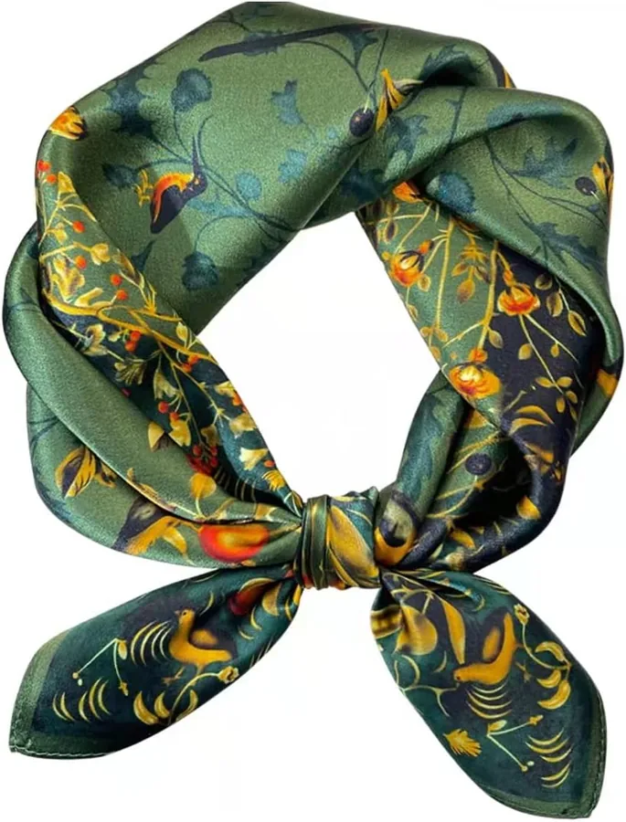 ANDANTINO 100% Mulberry Silk Square Scarf
